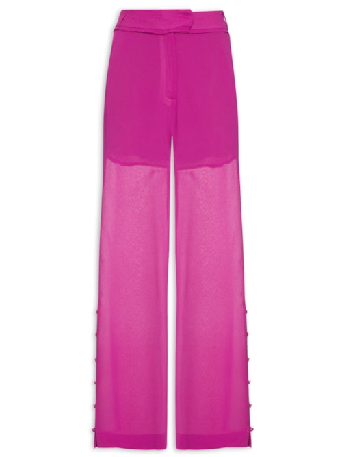 Calça Feminina Ggt Abotoamento Lateral - Rosa