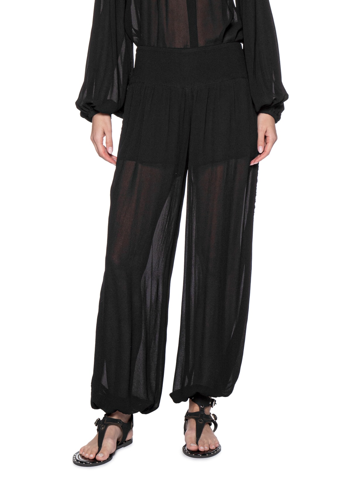 Calça Feminina GGT Balone Preto Maria Filó