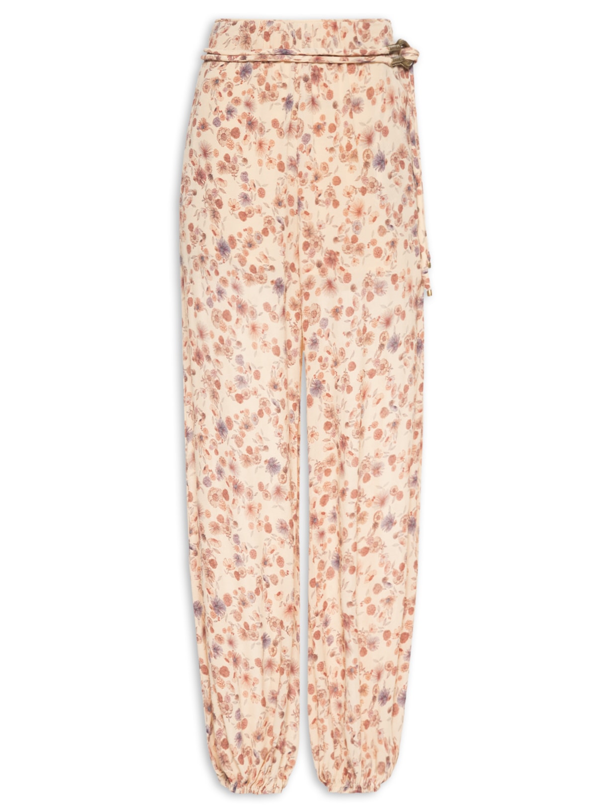 Calça Feminina Ggt Estampa Fleur Bege Maria Filó