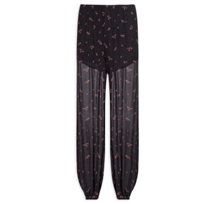 Calça Feminina GGT Estampa Lily - Preto