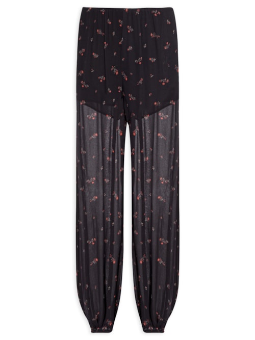 Calça Feminina GGT Estampa Lily - Preto