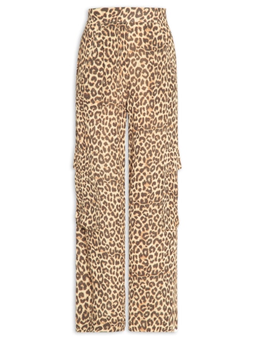 Calça Feminina Ggt Estampa Onça - Animal Print