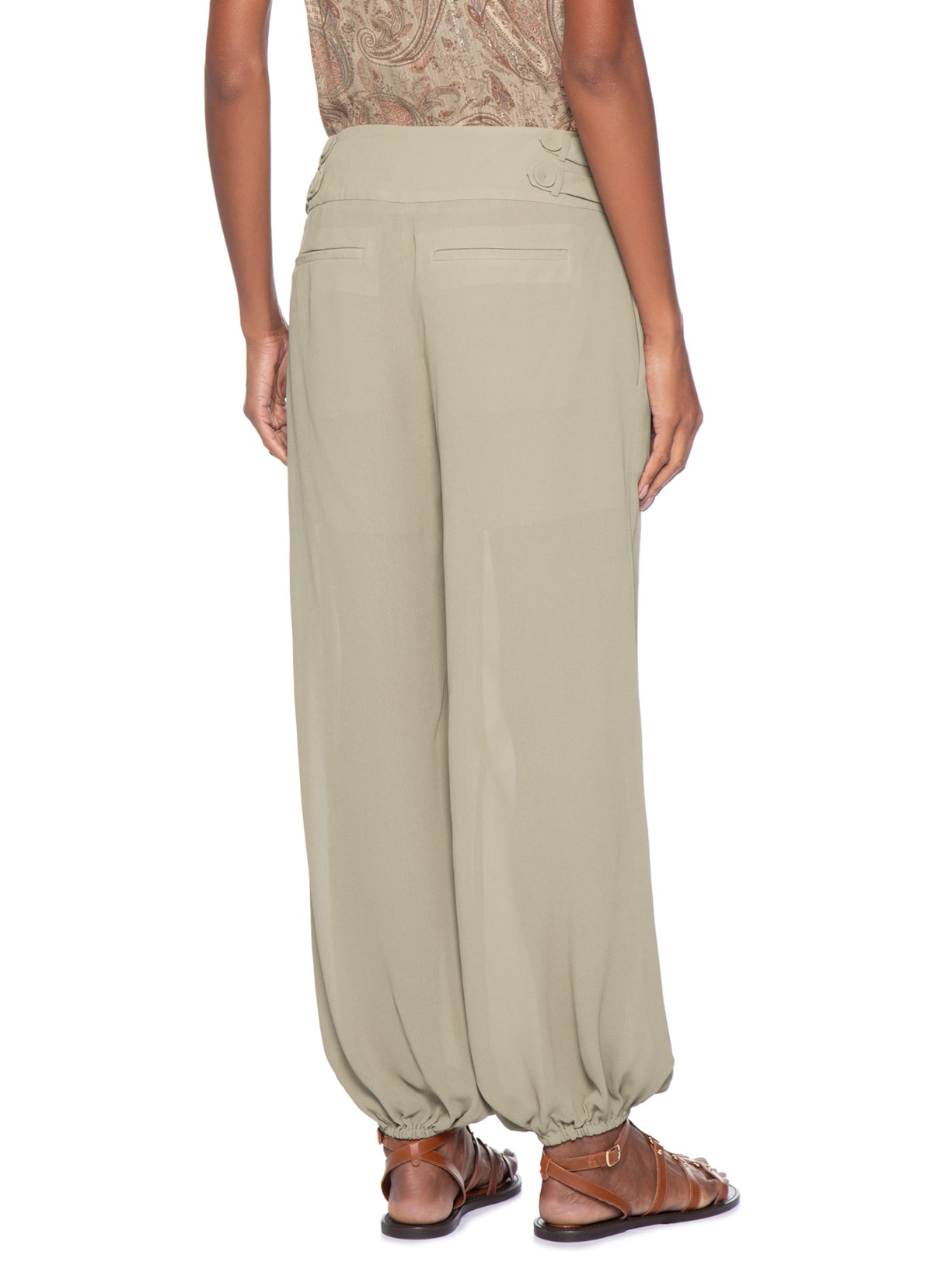 Calça Feminina GGT Pala Botões Verde Maria Filó