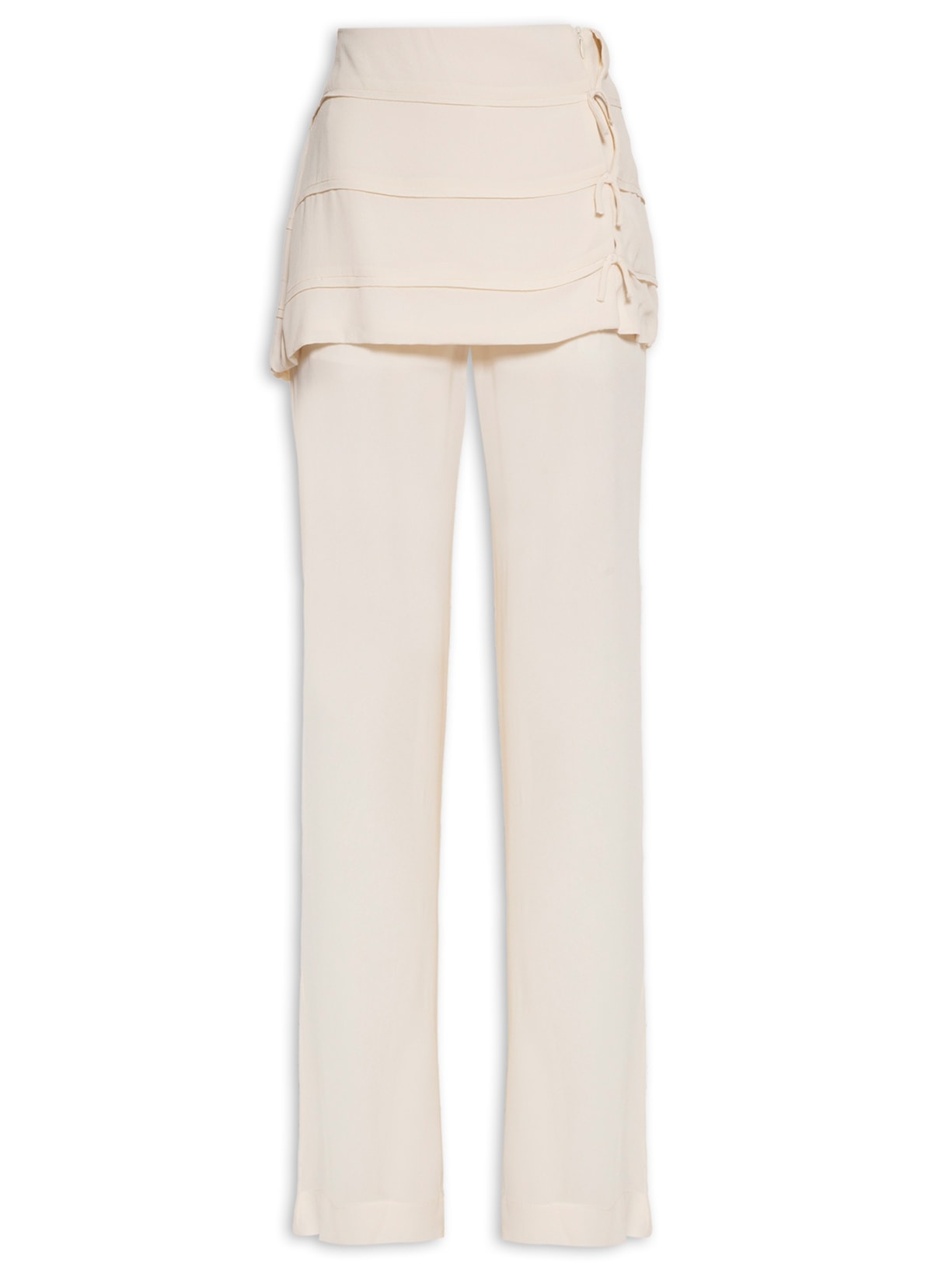 Calça Feminina GGT Saia Amarrações - Off White