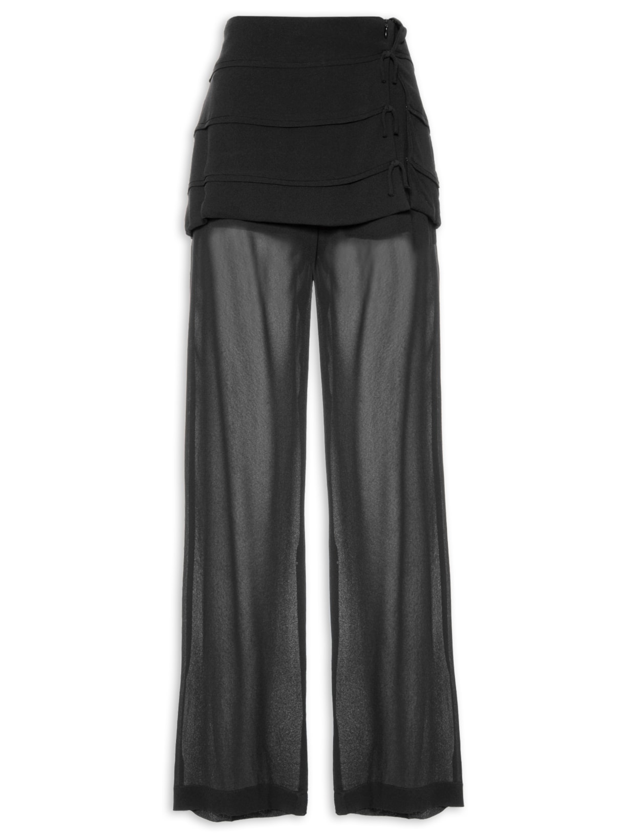 Calça Feminina GGT Saia Amarrações - Preto