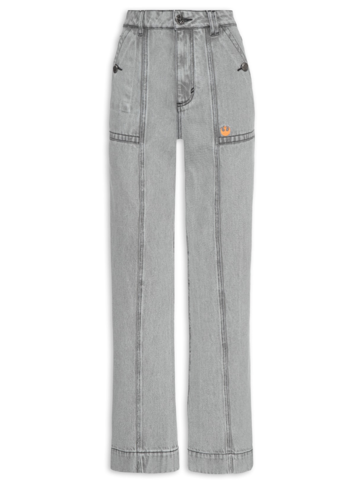 Calça Feminina Grey Denuim Mel - Cinza