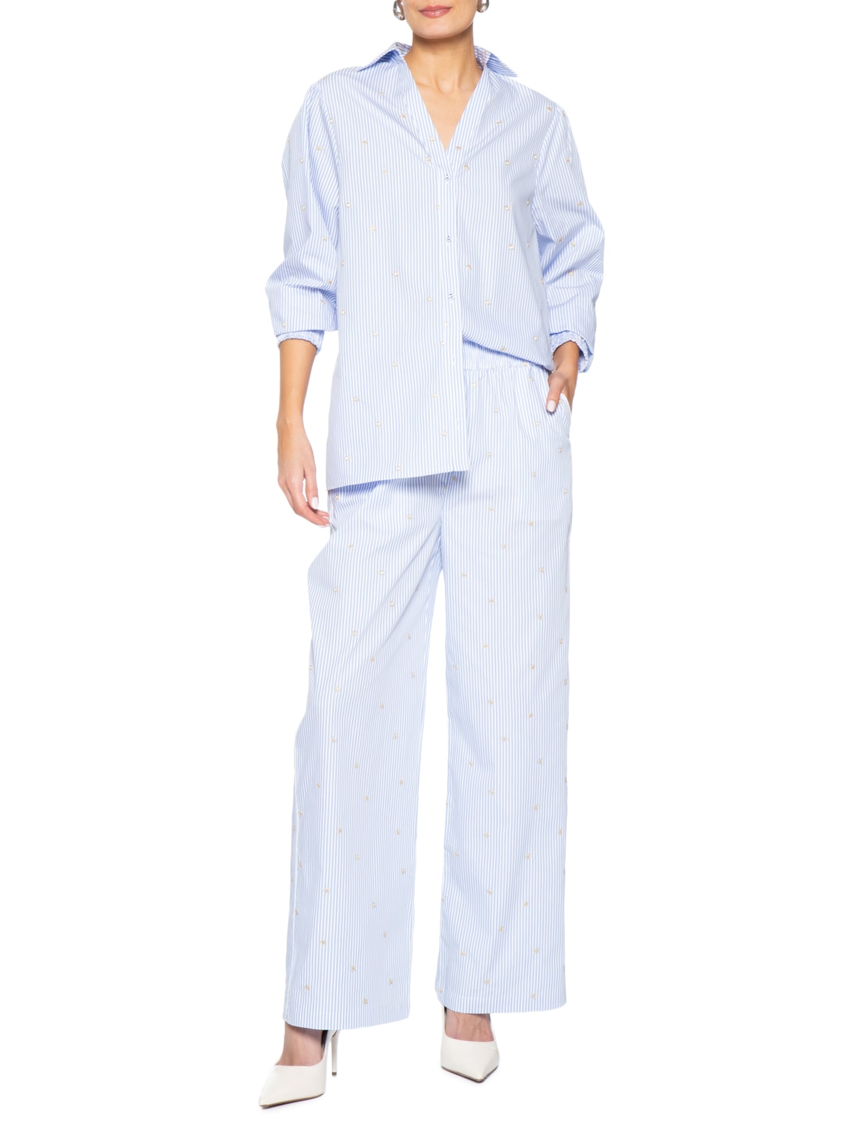 Calça Feminina Helena Azul Le Lis