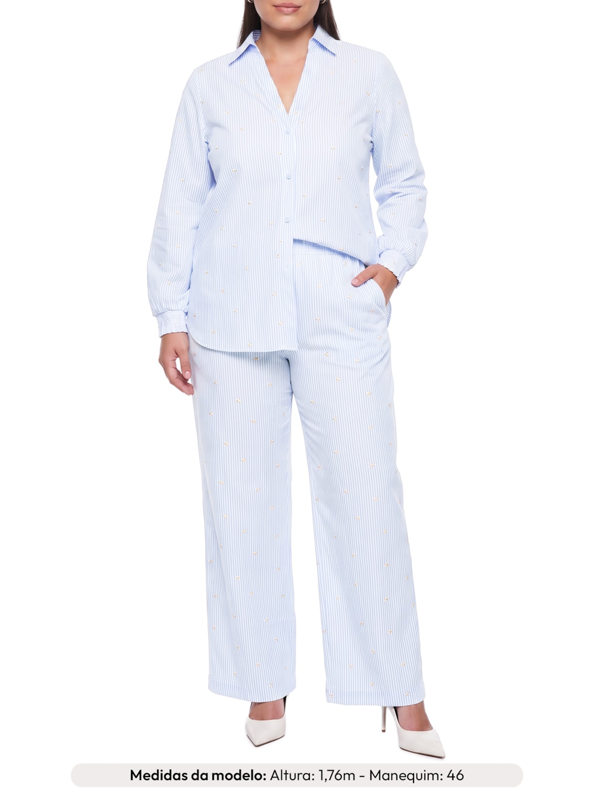 Calça Feminina Helena Azul Le Lis