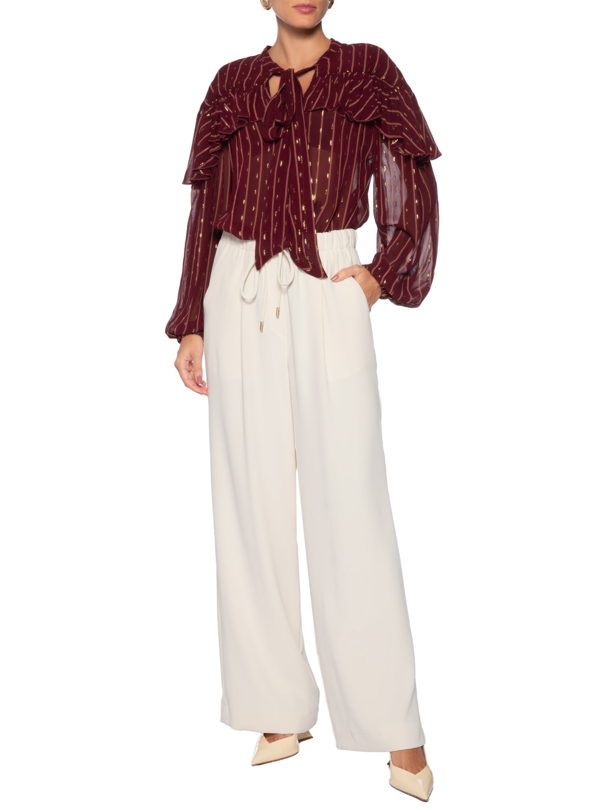 Calça Feminina Heloisa Branco Le Lis