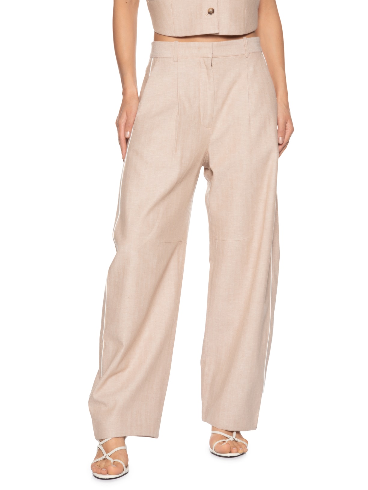 Calça Feminina Herring Bone Bege Animale