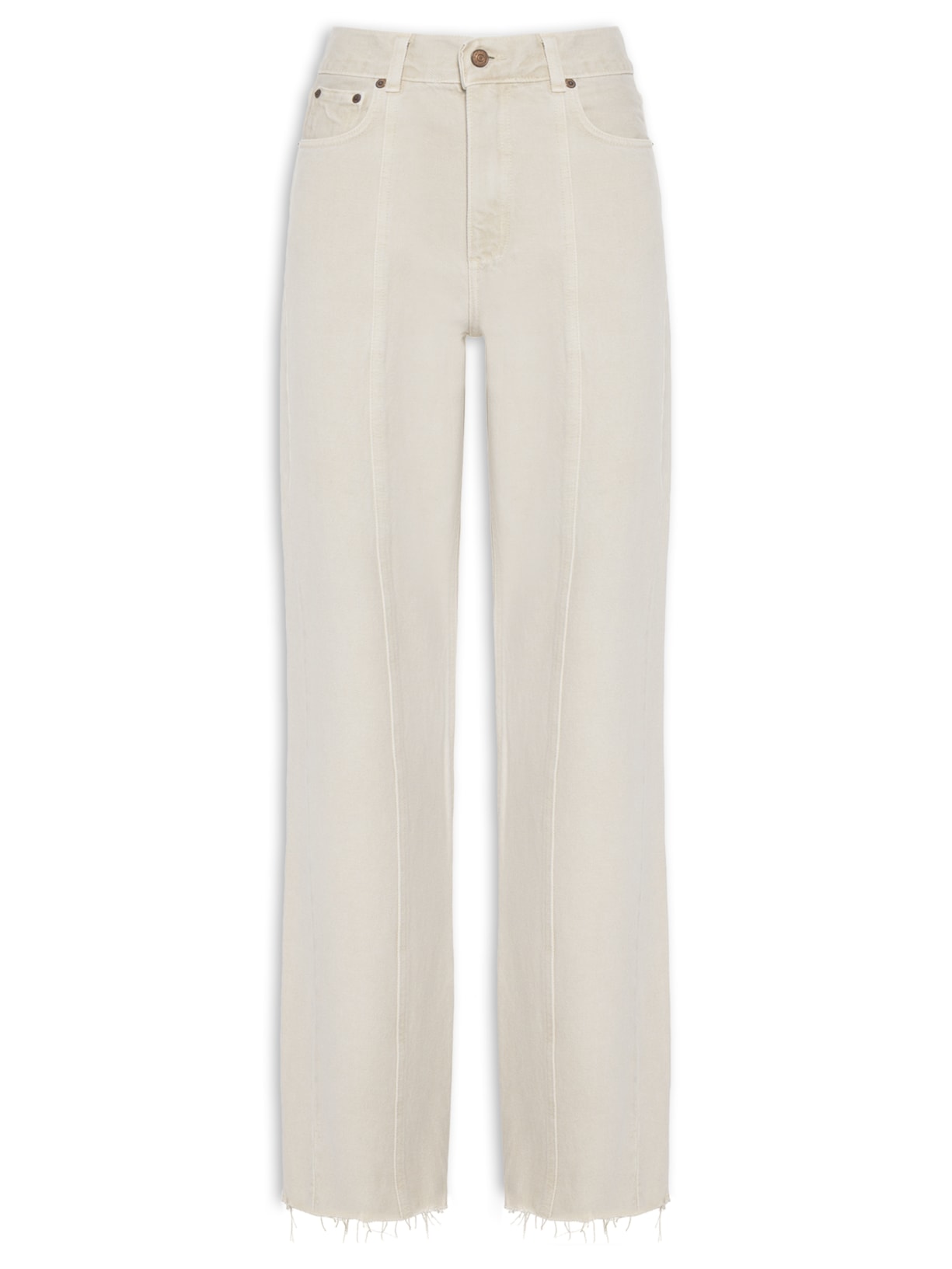 Calça Feminina Hi-rise Straight - Bege