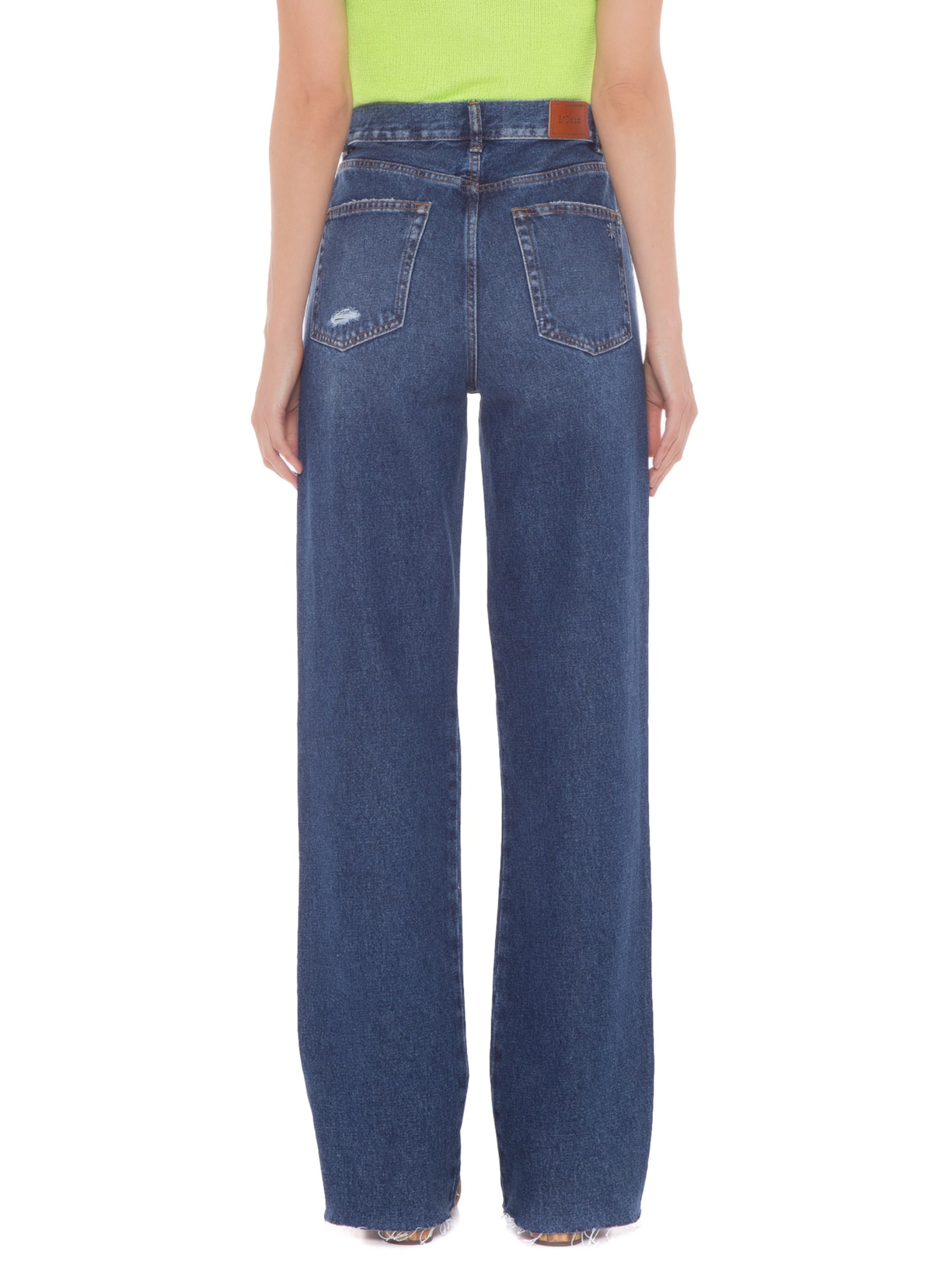 Calça Feminina Hi-rise Straight Escura Azul L*dnim