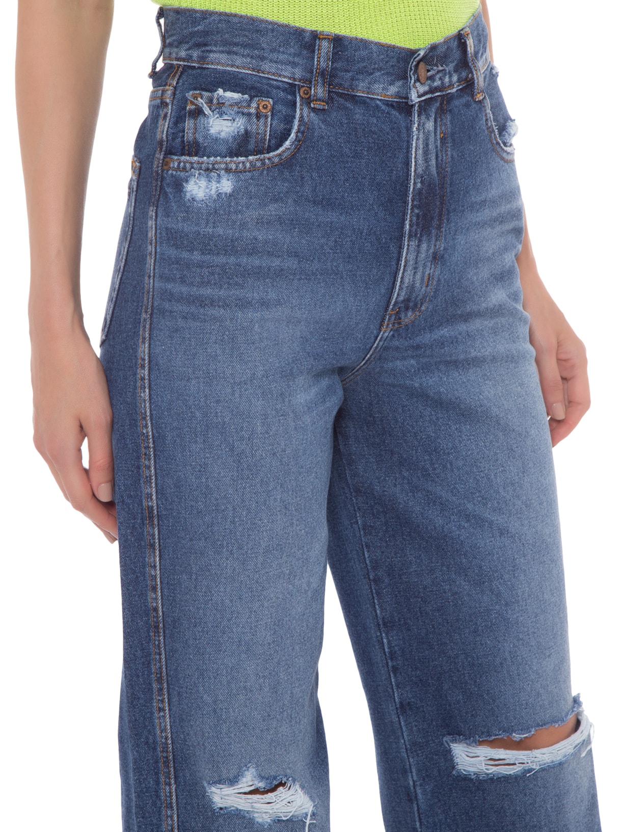 Calça Feminina Hi-rise Straight Escura Azul L*dnim