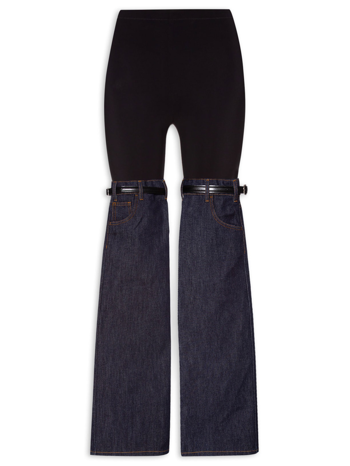 Calça Feminina Hybrid Denim Trousers - Preto