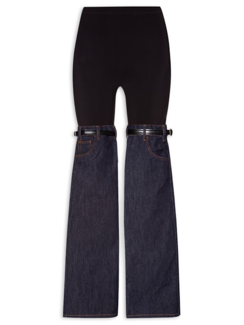 Calça Feminina Hybrid Denim Trousers - Preto