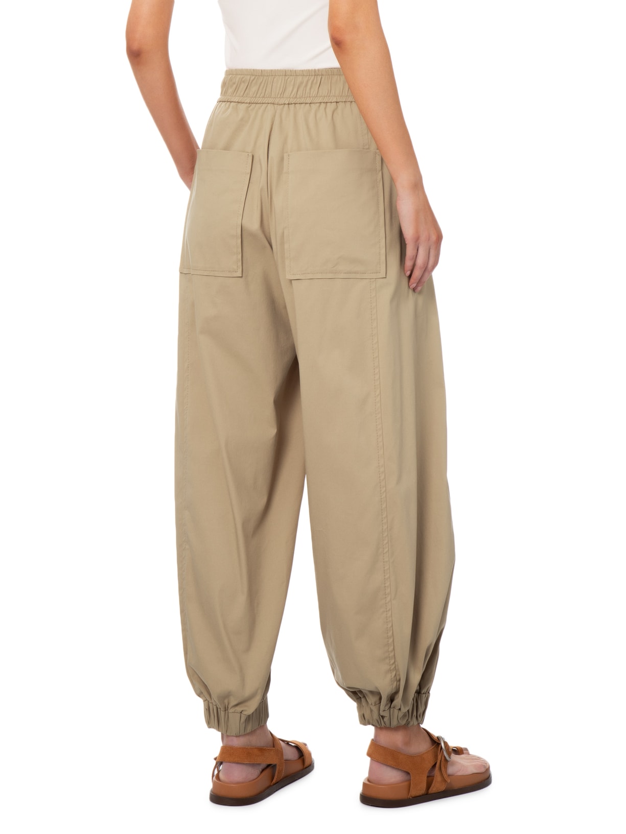 Calça Feminina Jacq Folk Zhuri Bege Nk
