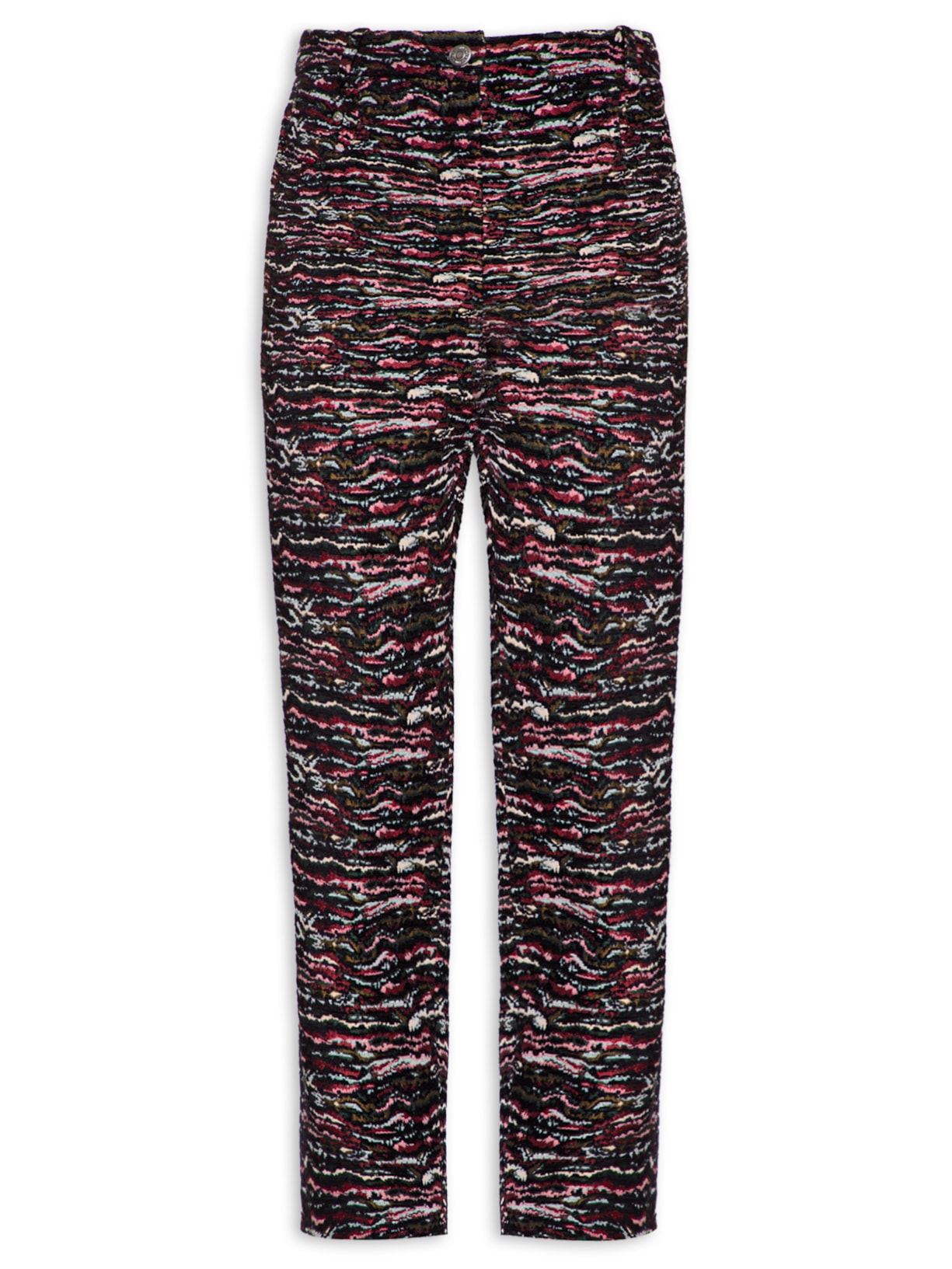 Calça Feminina Jacquard Gobelain Giulia - Preto