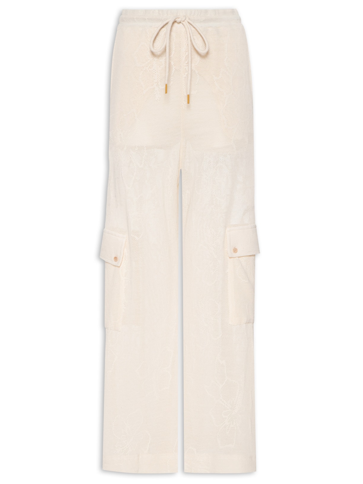 Calça Feminina Jacquard Grumari - Off White