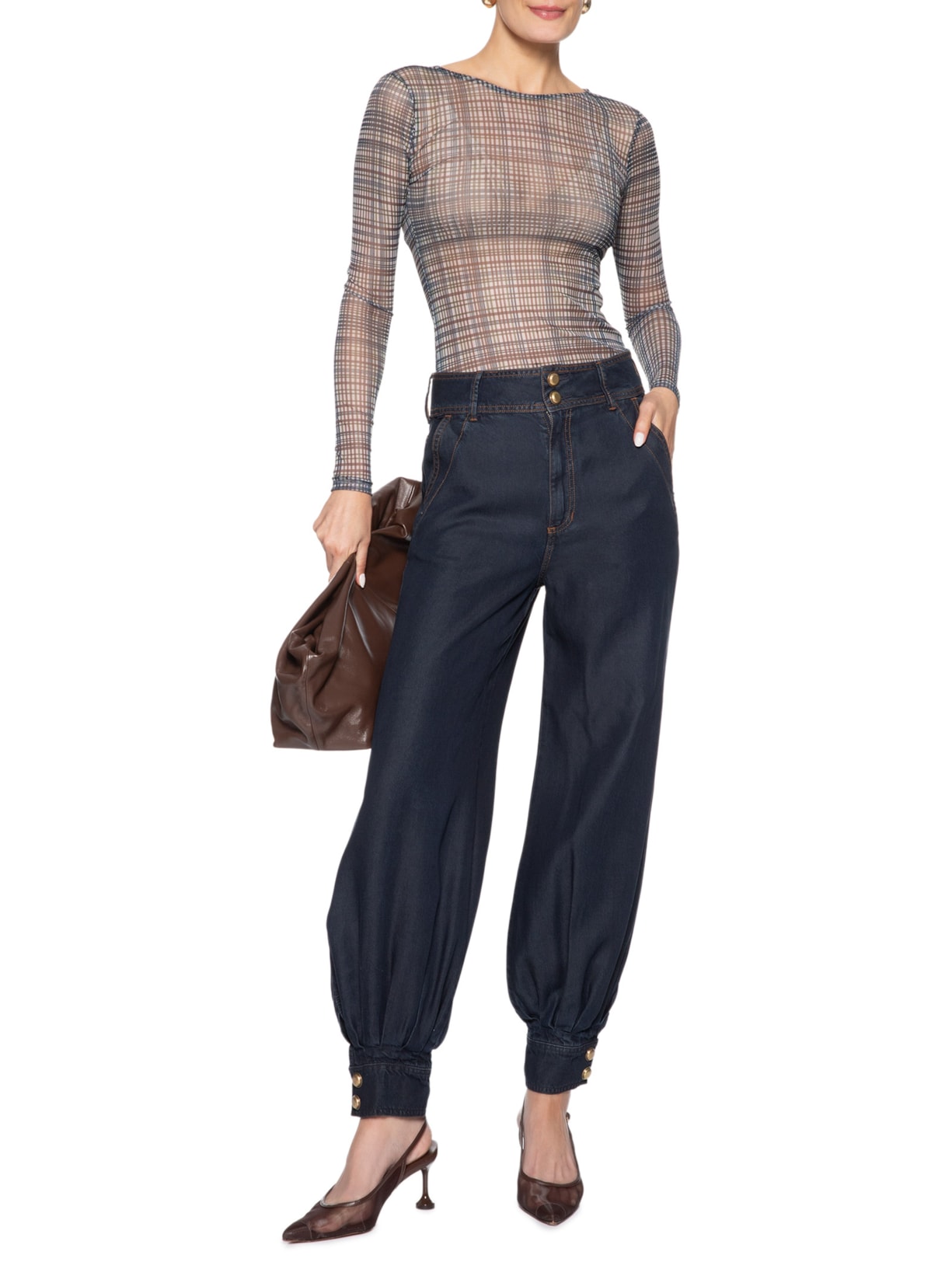 Calça Feminina Jasmin Dark Denim Azul Bo.bô