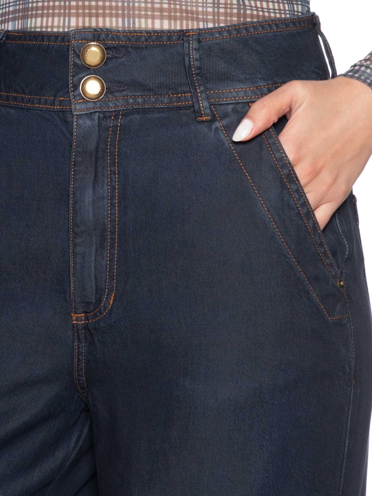 Calça Feminina Jasmin Dark Denim Azul Bo.bô