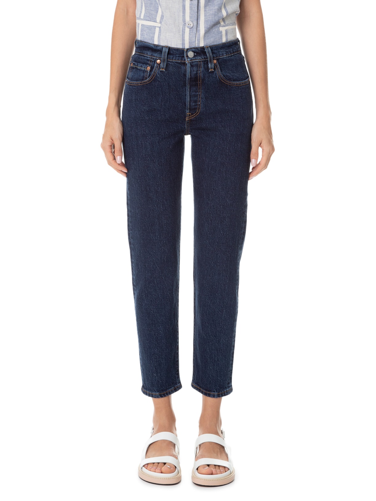 Calça Feminina Jeans 501 Cropped Azul Levi's