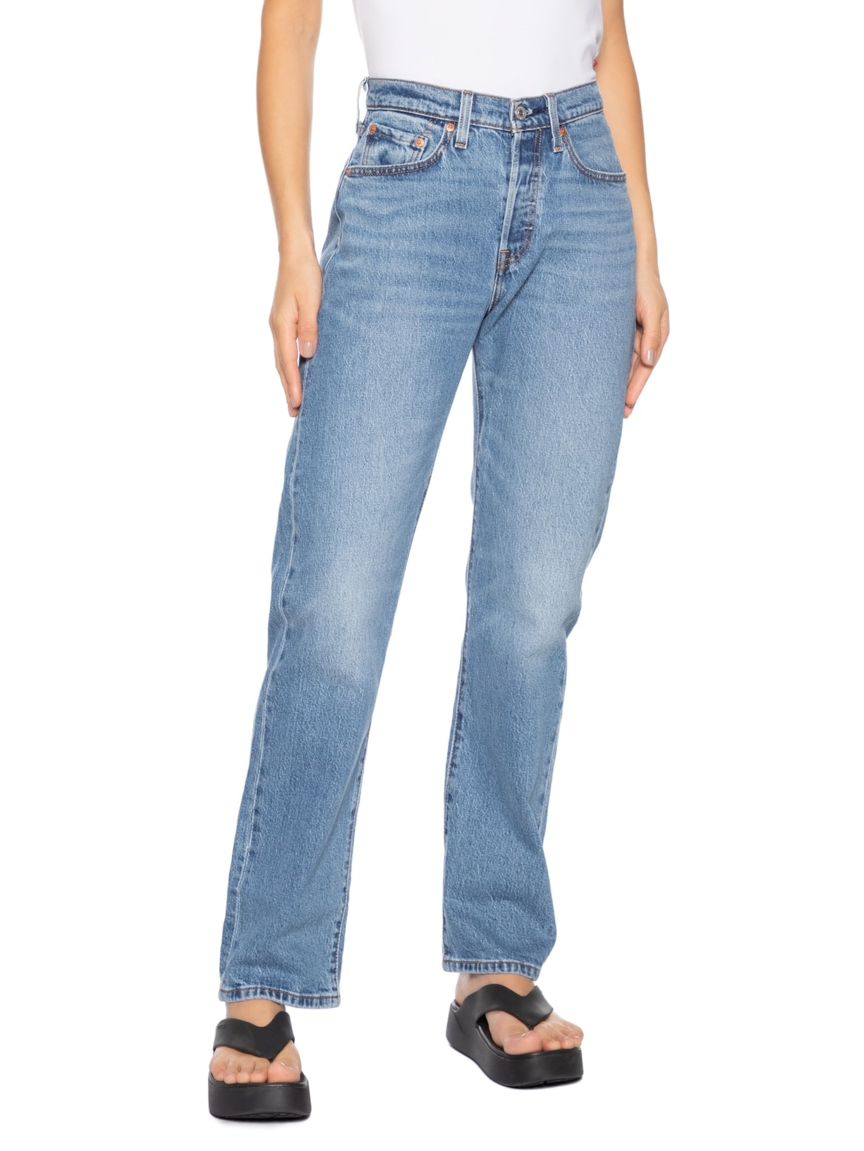 Calça Feminina Jeans 501 Curve Beyonce Azul Levi's + Beyoncé
