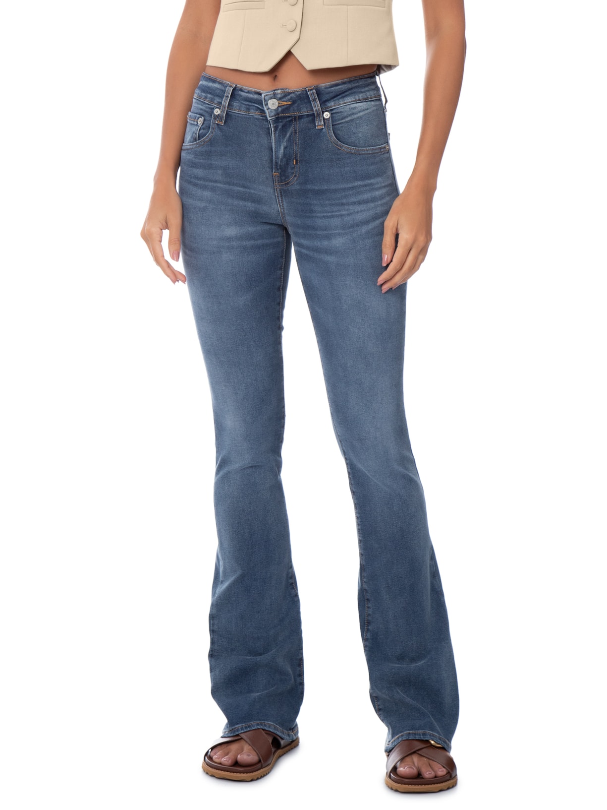 Calça Feminina Jeans 725 High Rise Bootcut Azul Levi's