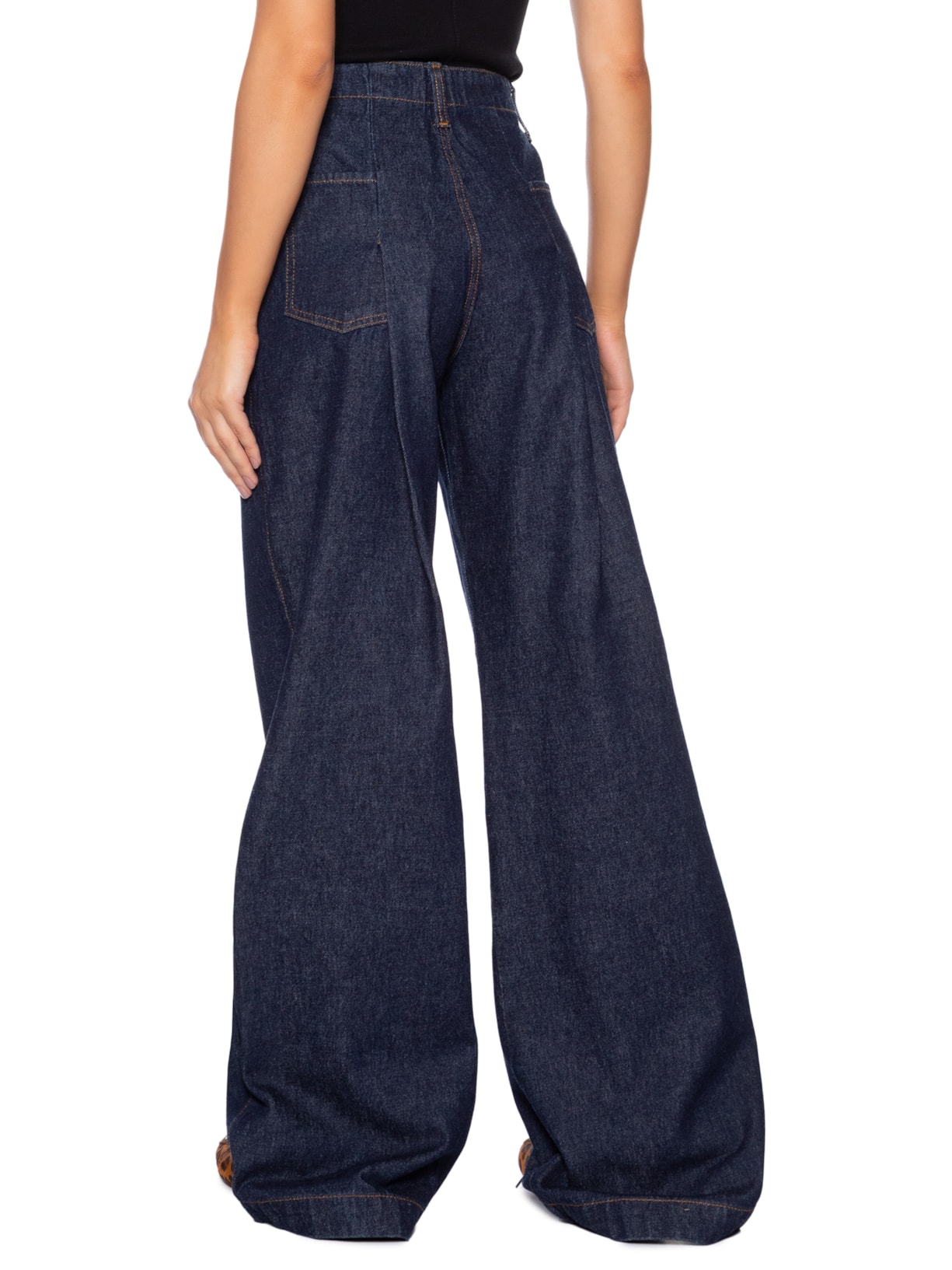 Calça Feminina Jeans Abstract Azul Francesca