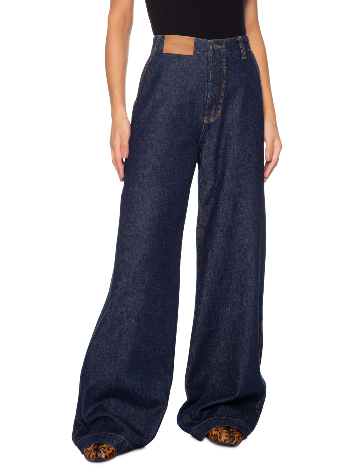 Calça Feminina Jeans Abstract Azul Francesca