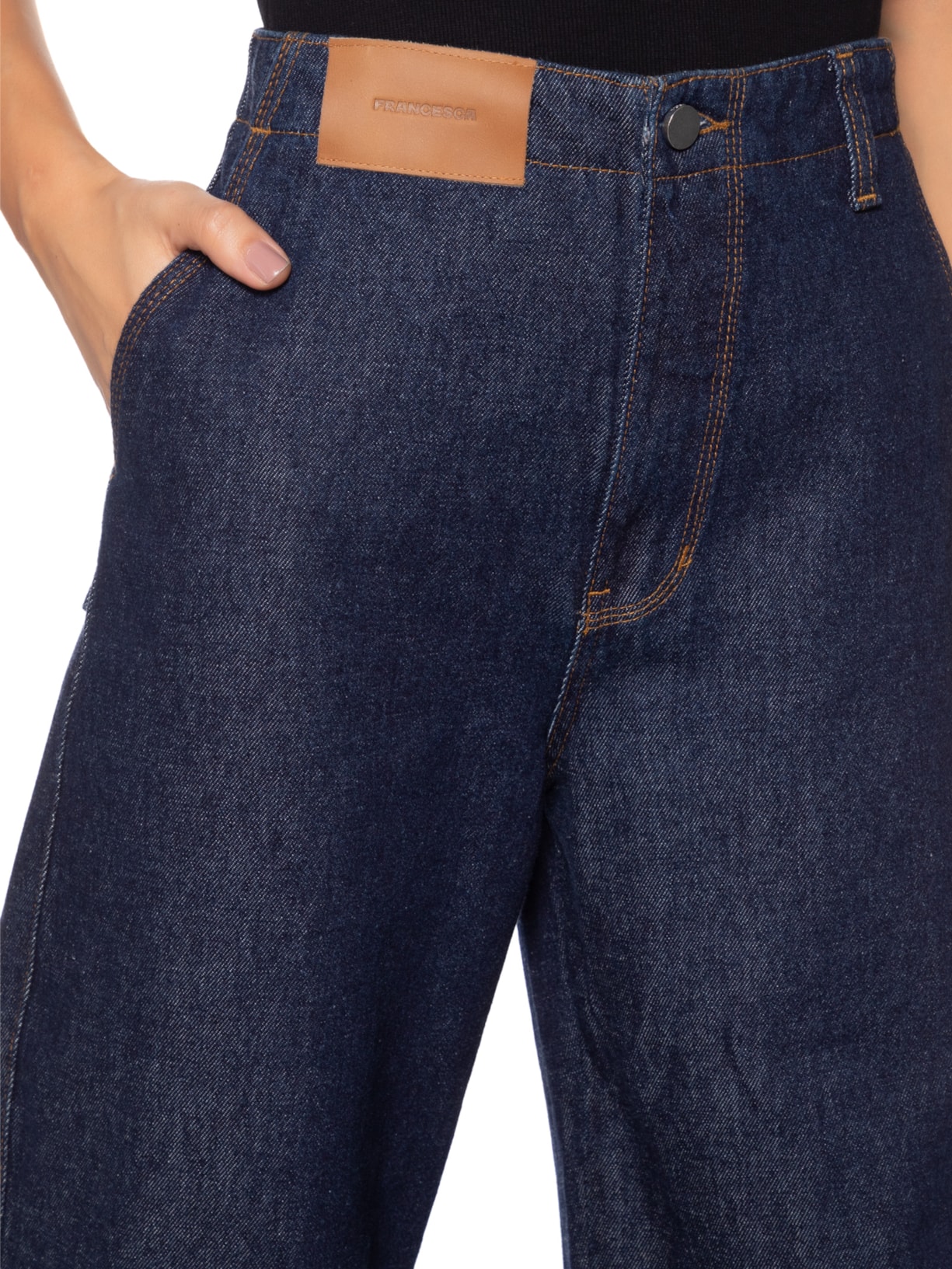 Calça Feminina Jeans Abstract Azul Francesca