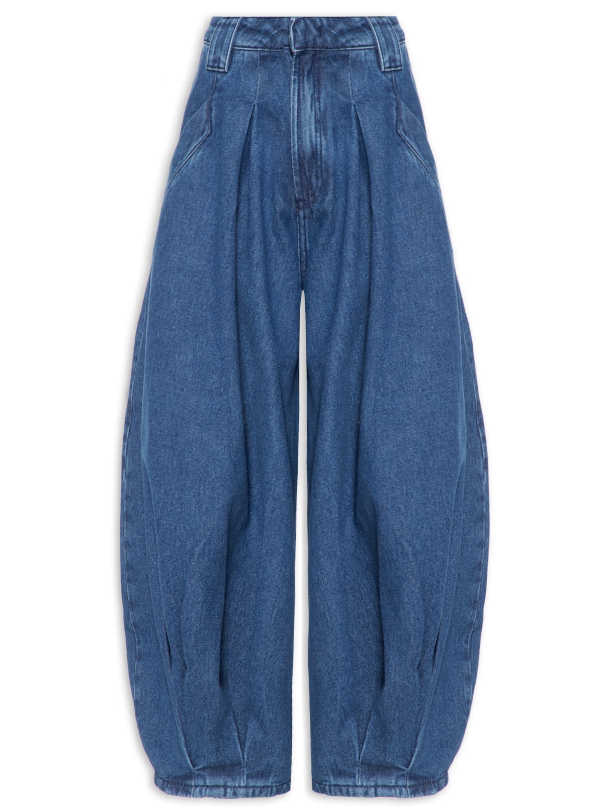 Calça Feminina Jeans Aladim Cintura Alta Azul Bo