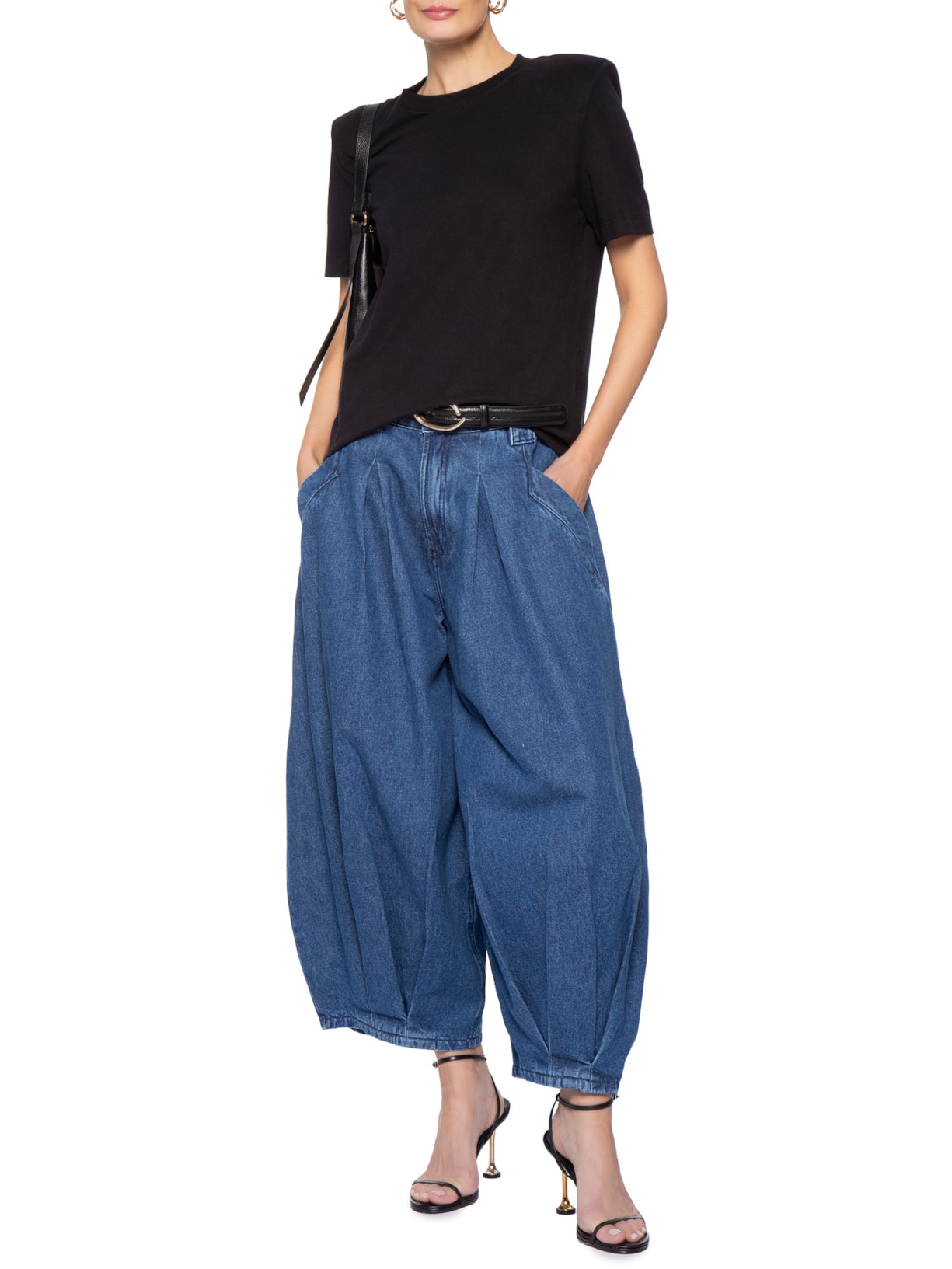 Calça Feminina Jeans Aladim Cintura Alta Azul Bo