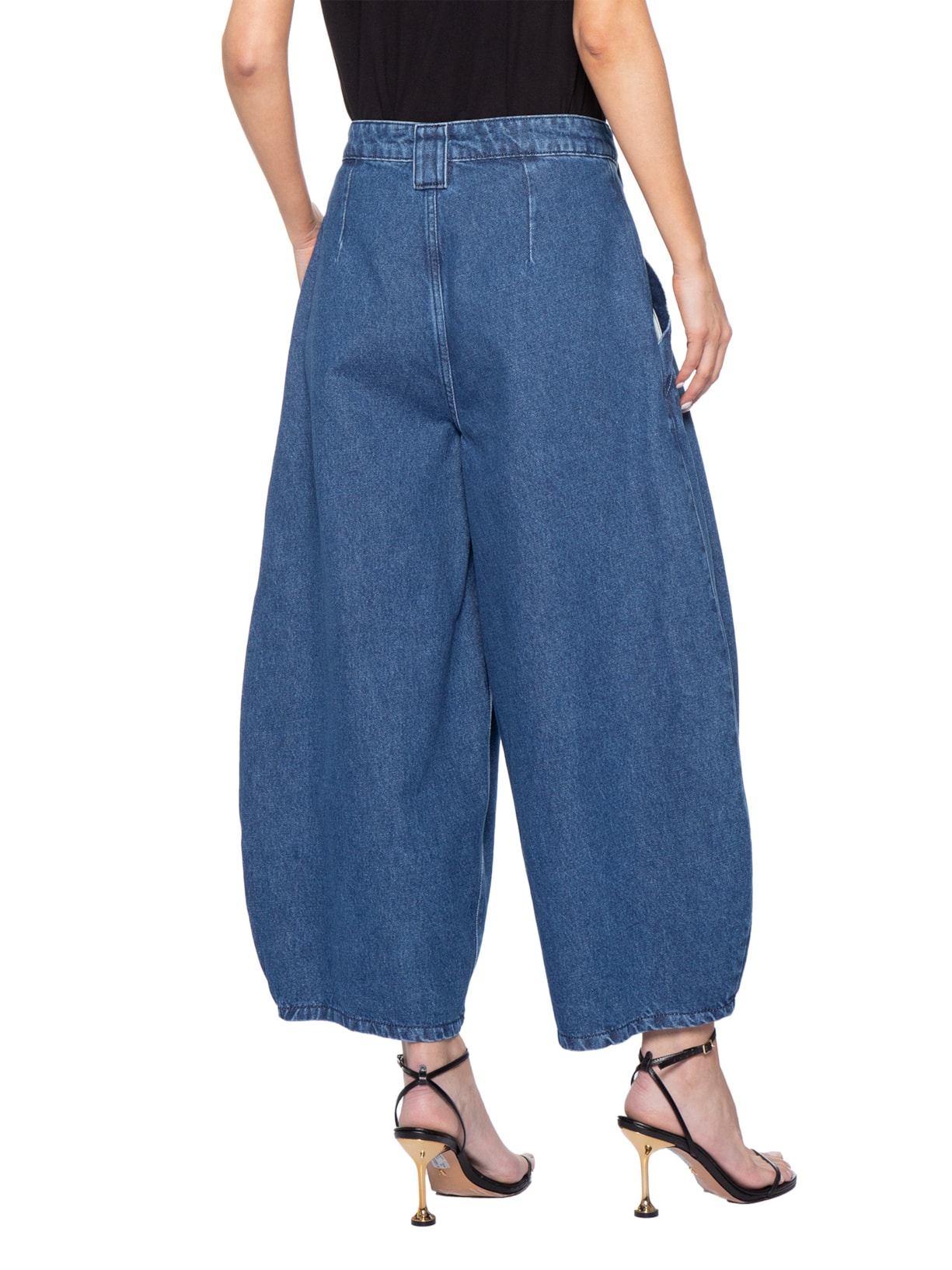 Calça Feminina Jeans Aladim Cintura Alta Azul Bo
