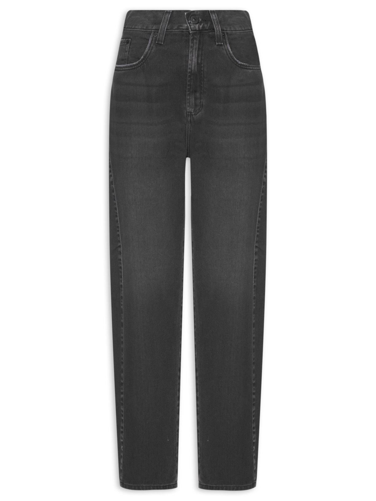 Calça Feminina Jeans Ampla - Preto