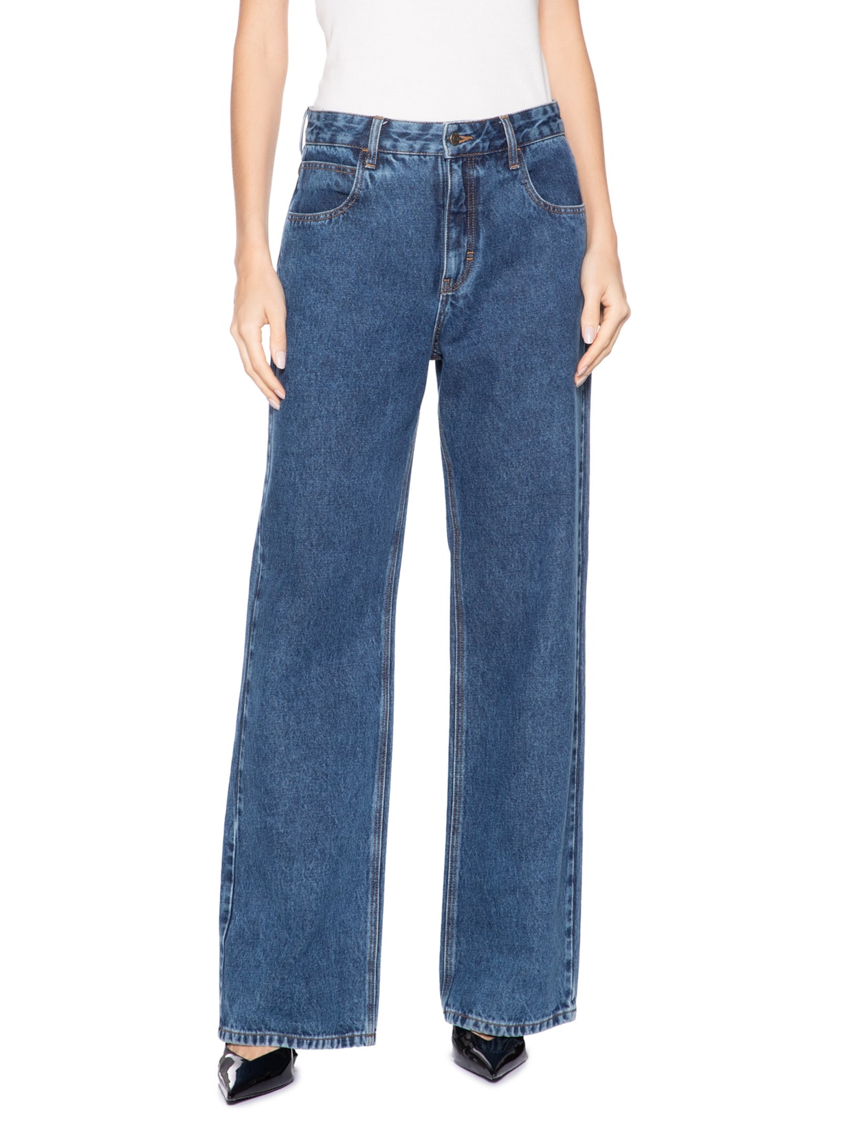 Calça Feminina Jeans Annie Azul Nk