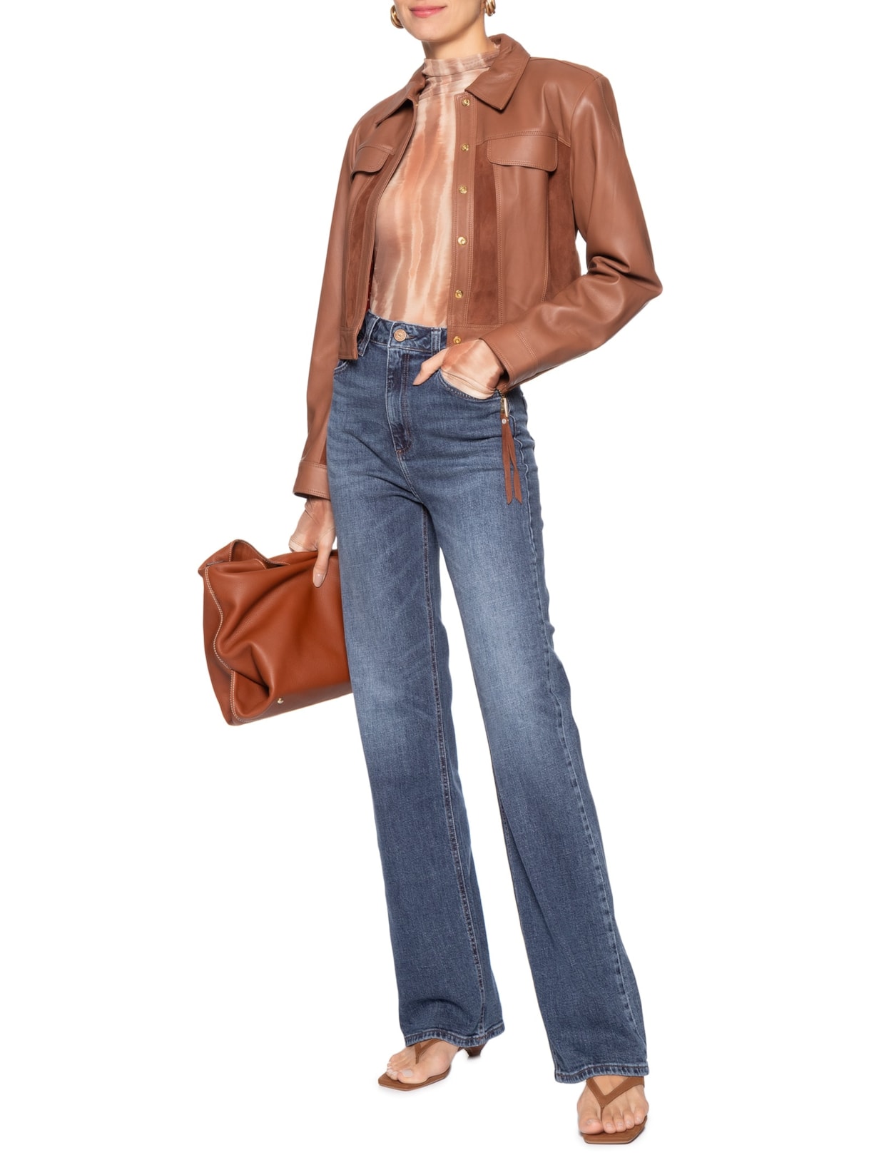 Calça Feminina Jeans Azul Forum + Adidas