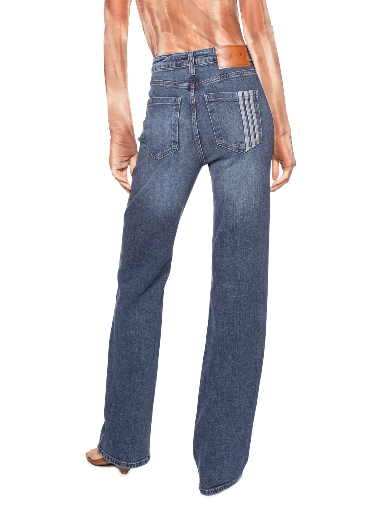 Calça Feminina Jeans Azul Forum + Adidas