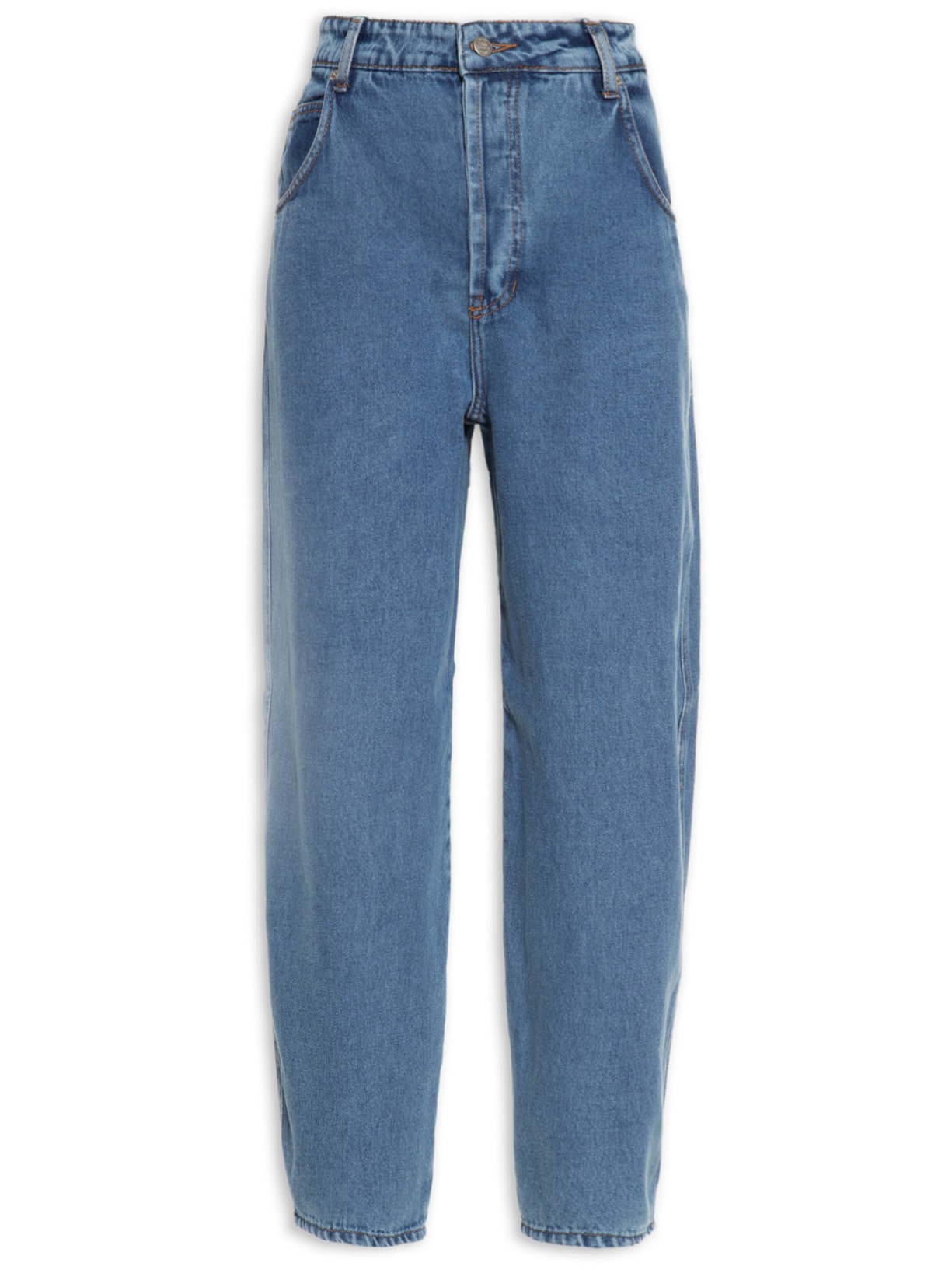 Calça Feminina Jeans Baggy - Azul