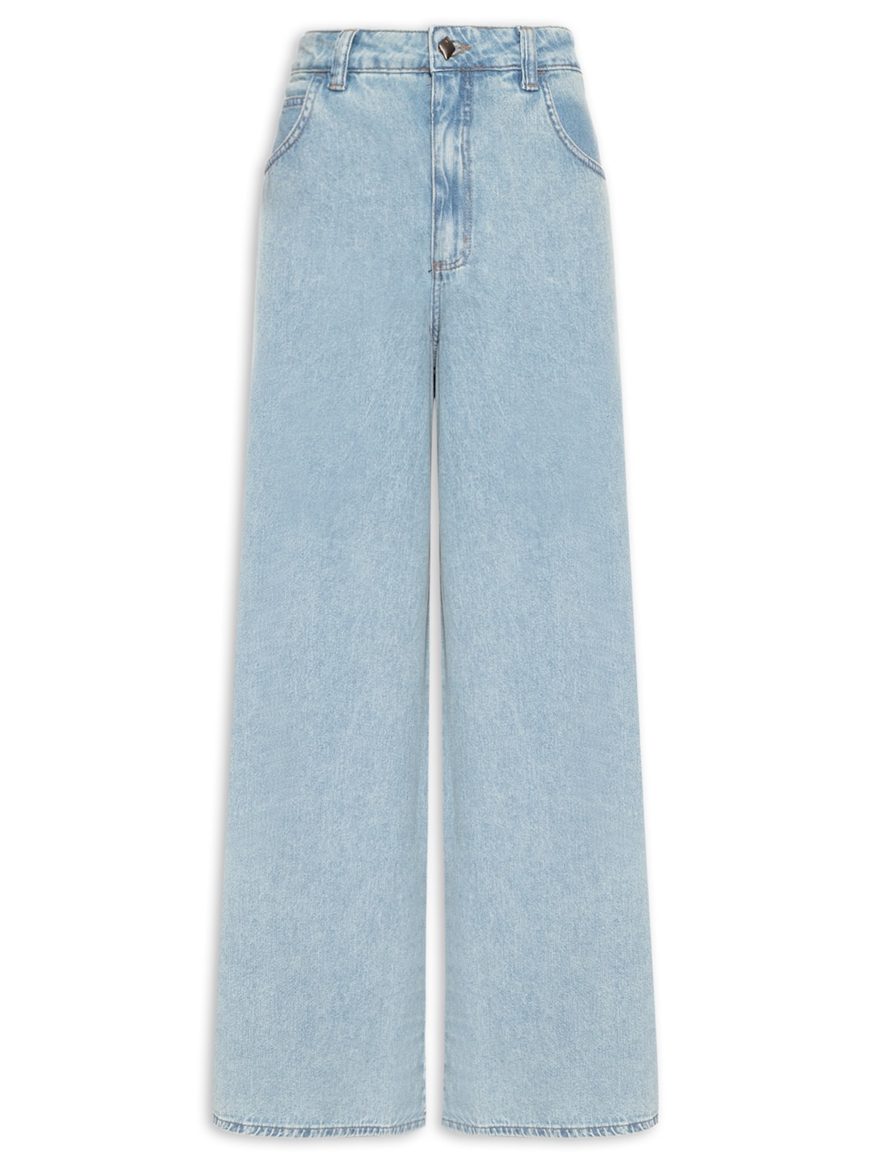 Calça Feminina Jeans Baggy - Azul
