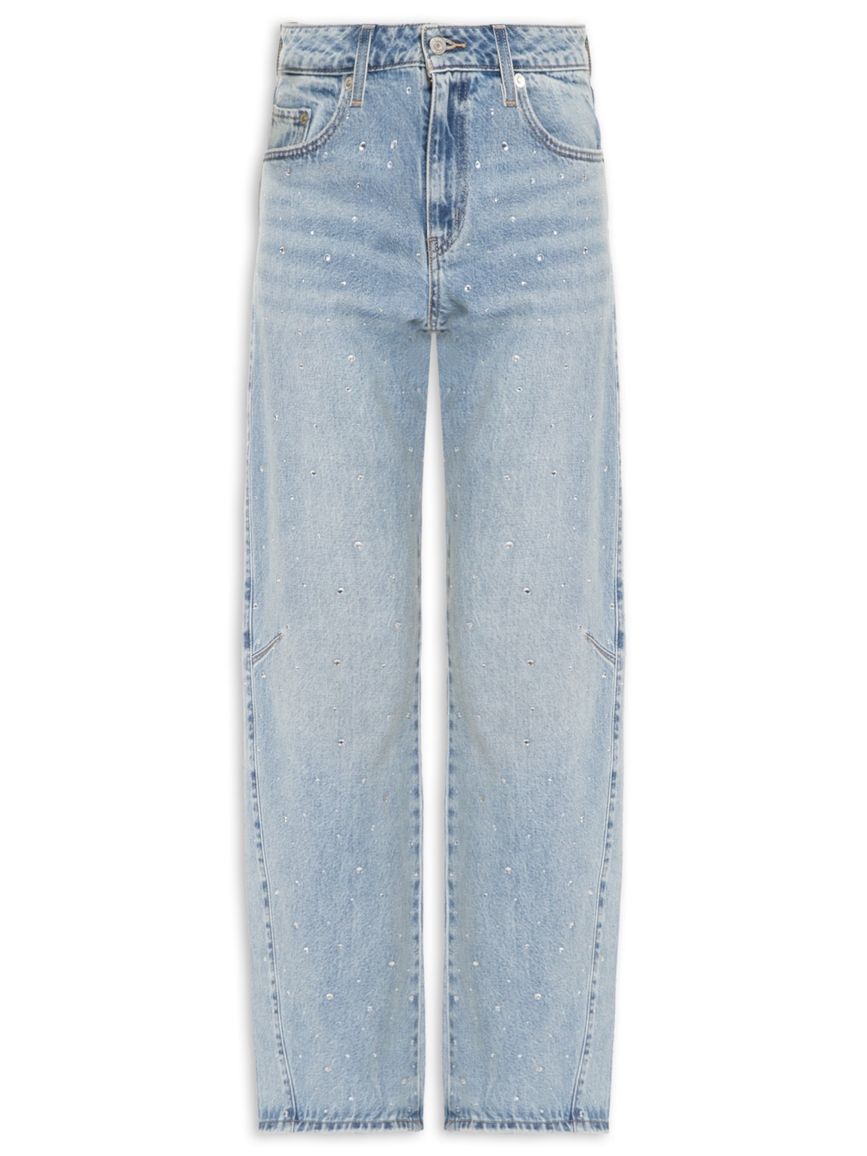 Calça Feminina Jeans Baggy Dad Barrel - Azul