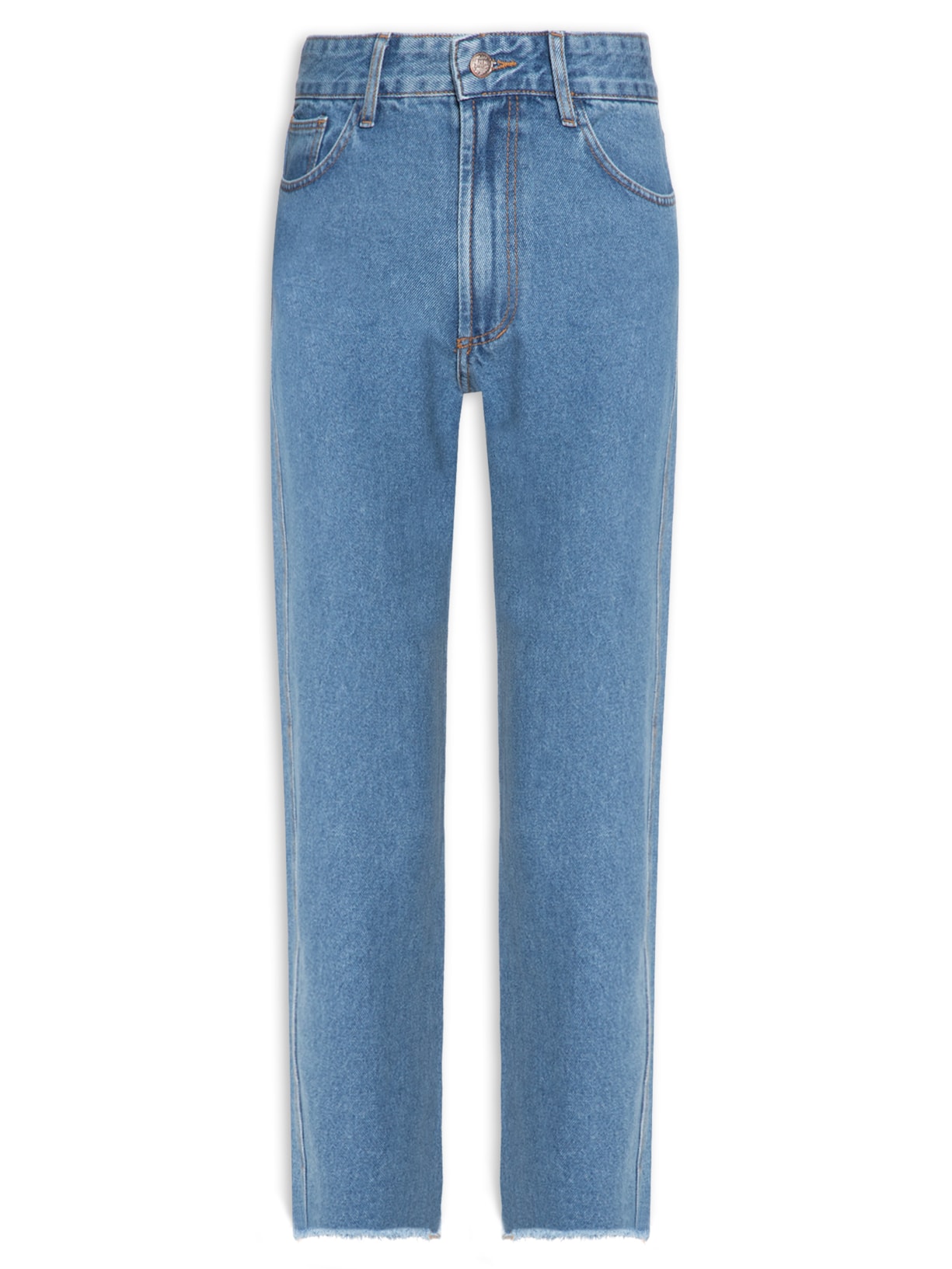 Calça Feminina Jeans Baixo Angulo - Azul