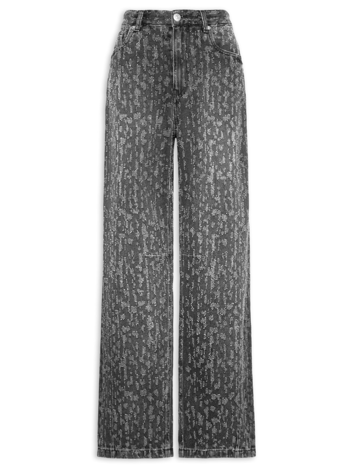 Calça Feminina Jeans Ballon Preto Animale Jeans