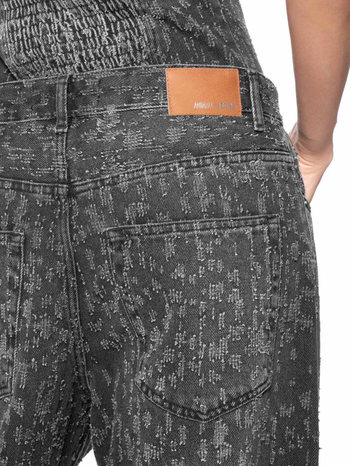 Calça Feminina Jeans Ballon Preto Animale Jeans