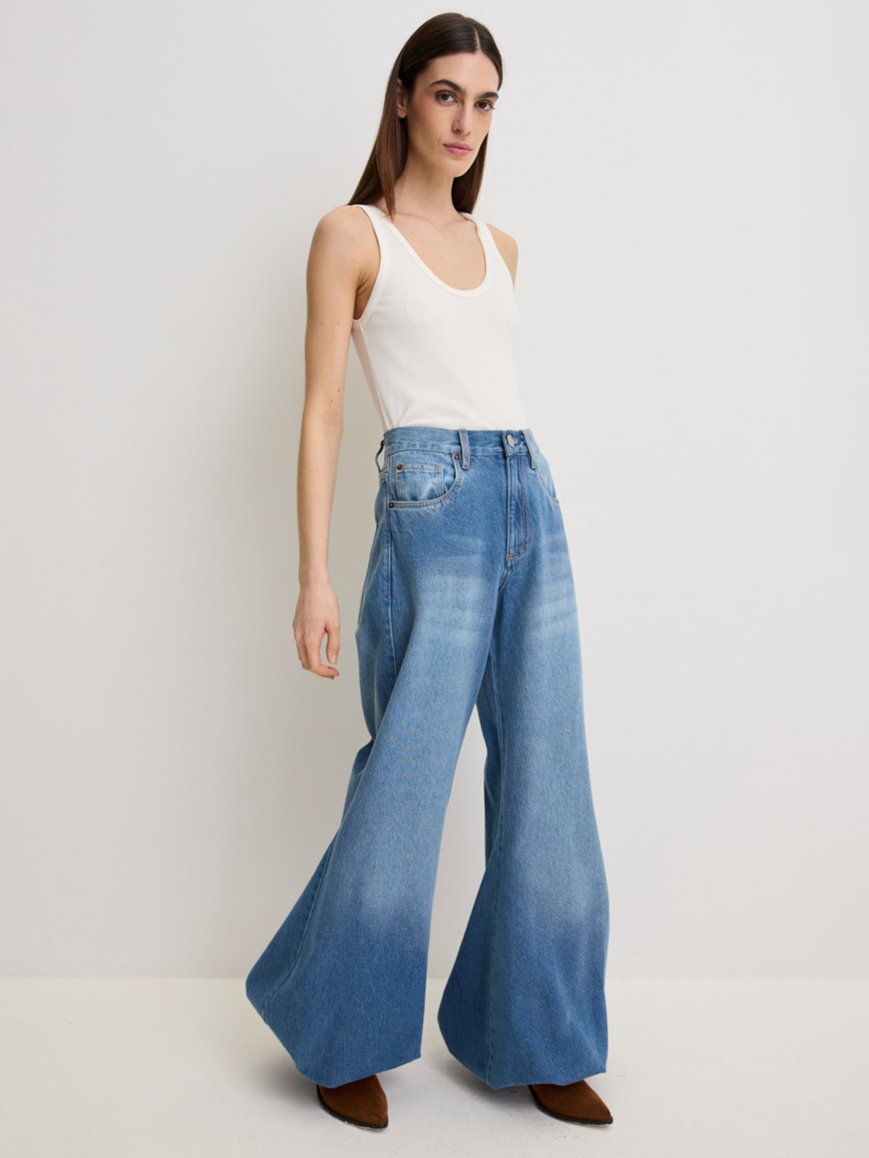 Calça Feminina Jeans Balloon I26 Azul Mixed