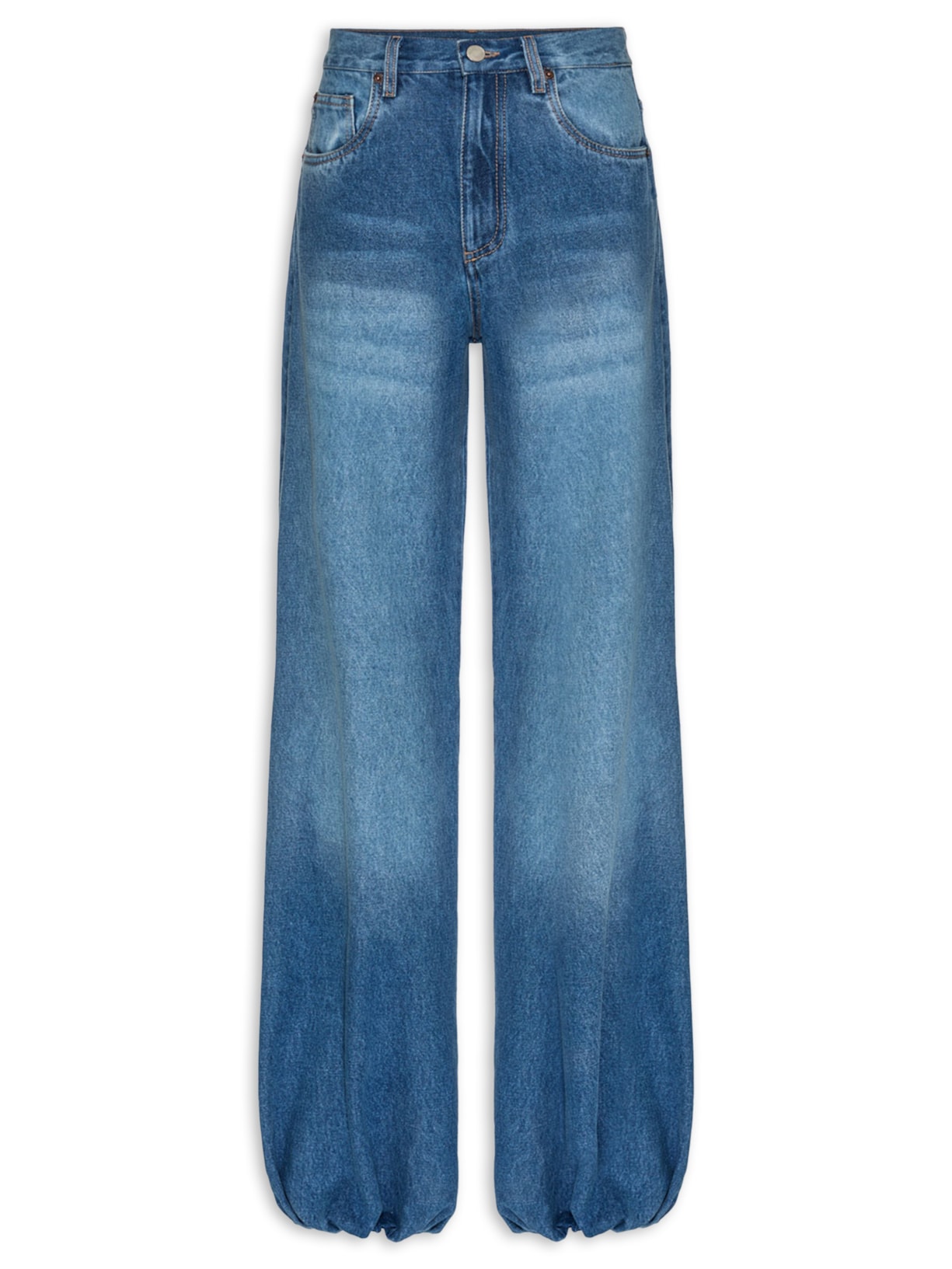Calça Feminina Jeans Balloon I26 - Azul