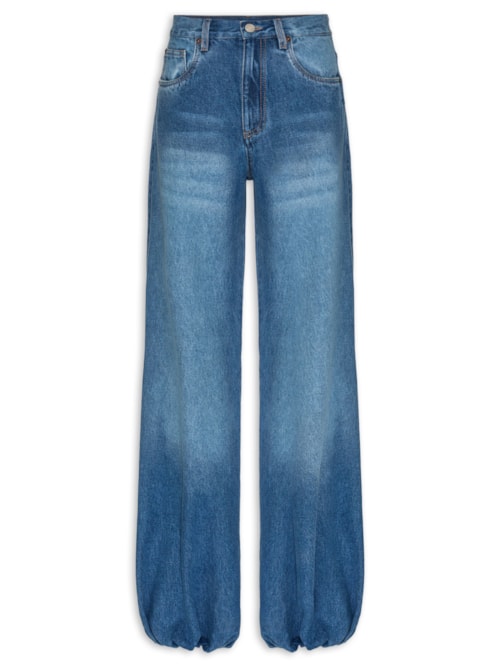 Calça Feminina Jeans Balloon I26 - Azul
