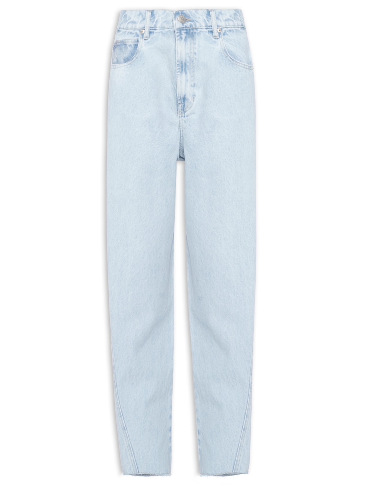 Calça Feminina Jeans Balloon Recorte - Azul