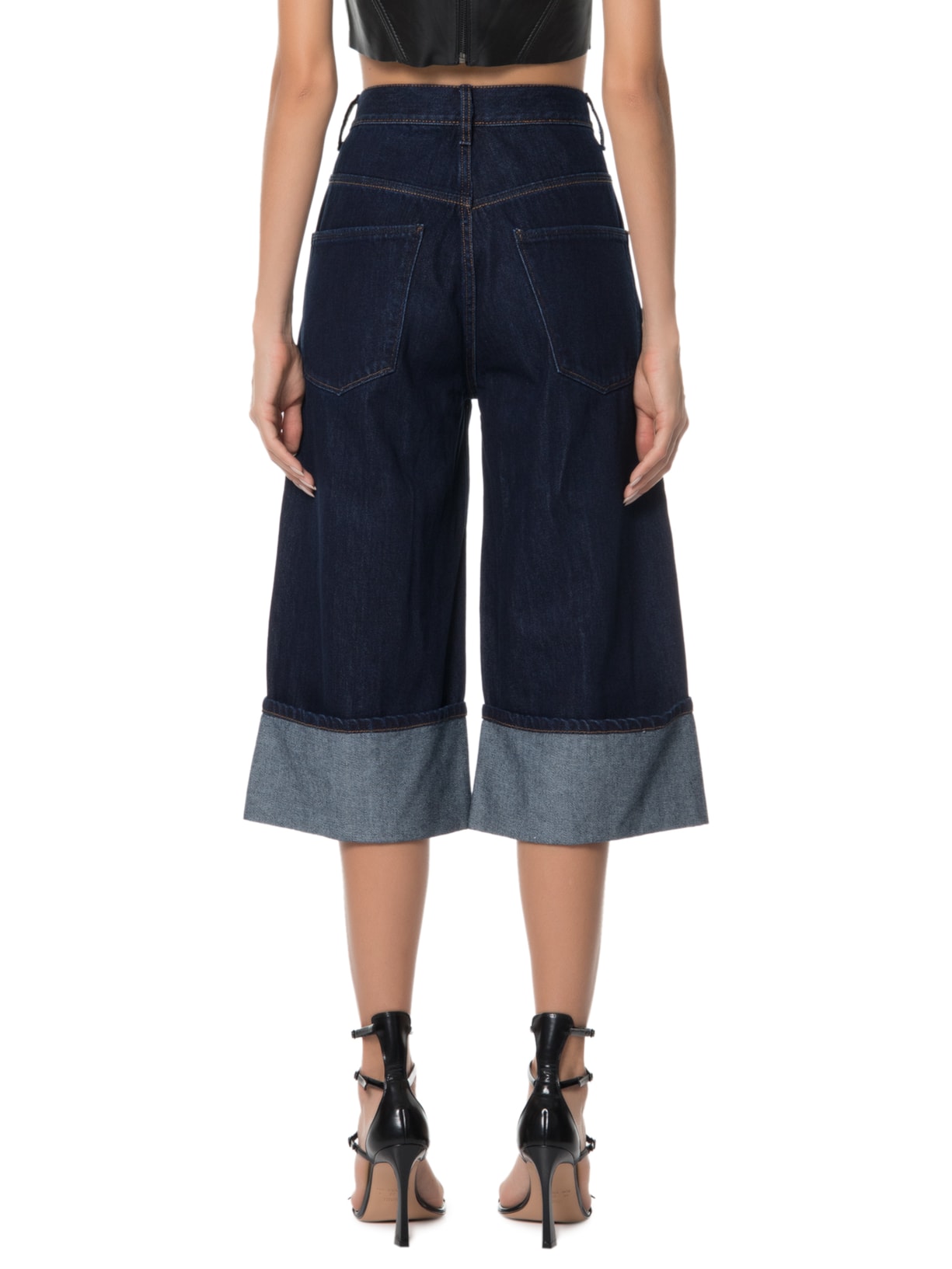 Calça Feminina Jeans Barra Virada Azul Animale