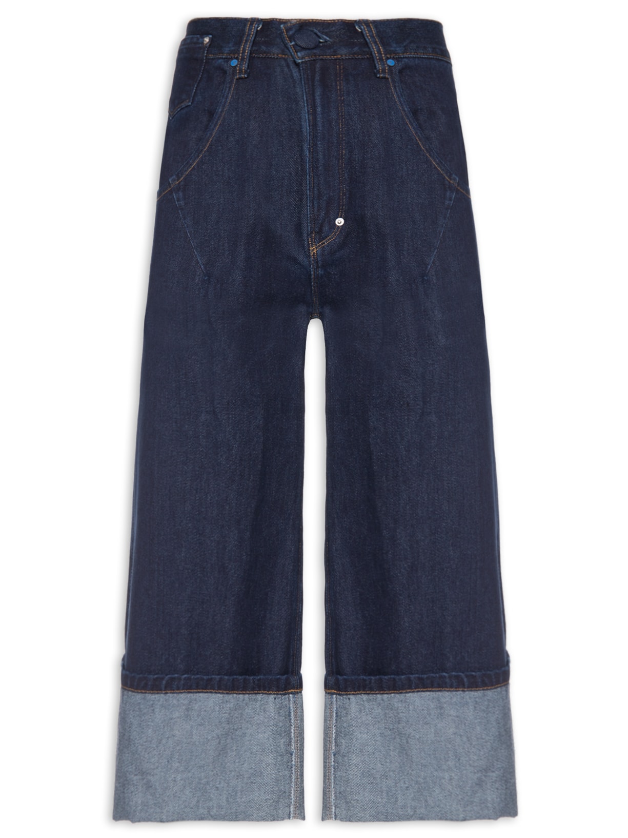 Calça Feminina Jeans Barra Virada Azul Animale