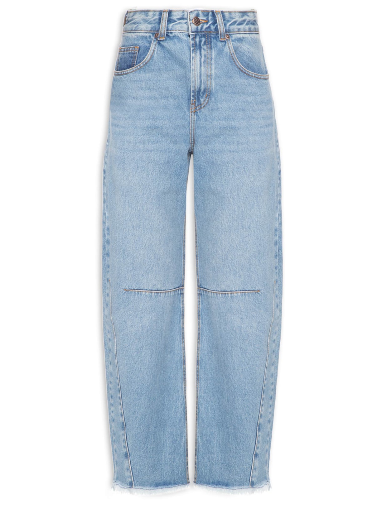 Calça Feminina Jeans Barrel - Azul